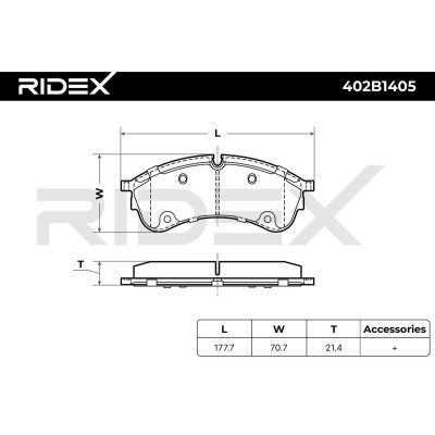 Brake Pads Set RIDEX 402B1405 402B1405 - photo 10
