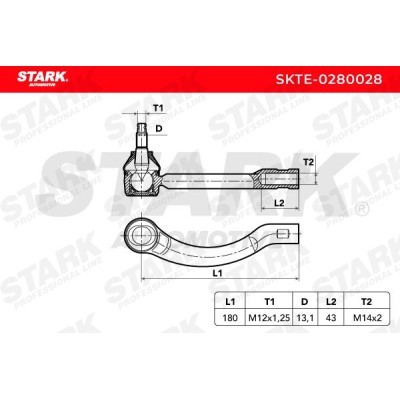 Tie Rod End Stark SKTE-0280028 SKTE-0280028 - photo 2