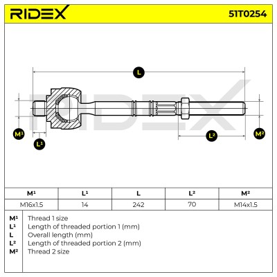 Tie Rod Assembly RIDEX 51T0254 51T0254 - photo 7