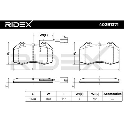 Brake Pads Set RIDEX 402B1371 402B1371 - photo 6