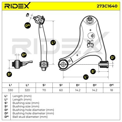 Control Arm RIDEX 273C1640 273C1640 - photo 7