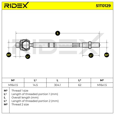 Tie Rod Assembly RIDEX 51T0129 51T0129 - photo 5