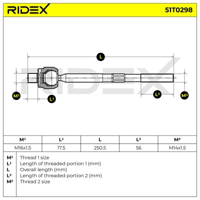 Tie Rod Assembly RIDEX 51T0298 51T0298 - photo 6