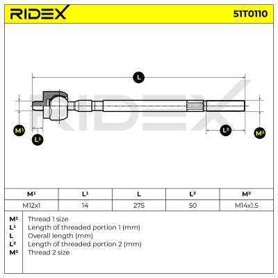 Tie Rod Assembly RIDEX 51T0110 51T0110 - photo 6