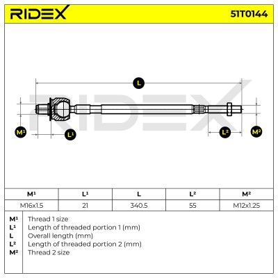 Tie Rod Assembly RIDEX 51T0144 51T0144 - photo 7