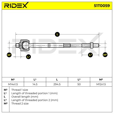 Tie Rod Assembly RIDEX 51T0059 51T0059 - photo 6