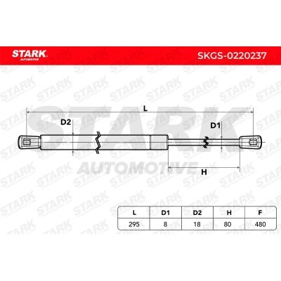 Gas Spring, boot-/cargo area Stark SKGS-0220237 SKGS-0220237 - photo 3