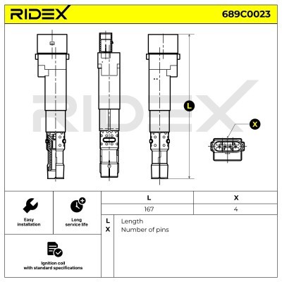 Ignition Coil RIDEX 689C0023 689C0023 - photo 4