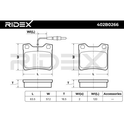 Brake Pads Set RIDEX 402B0266 402B0266 - photo 8
