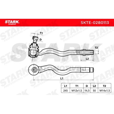 Tie Rod End Stark SKTE-0280113 SKTE-0280113 - photo 3