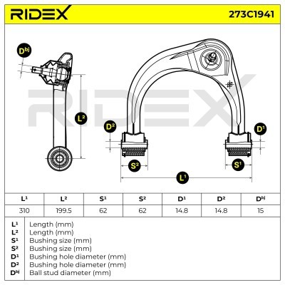 Control Arm RIDEX 273C1941 273C1941 - photo 7
