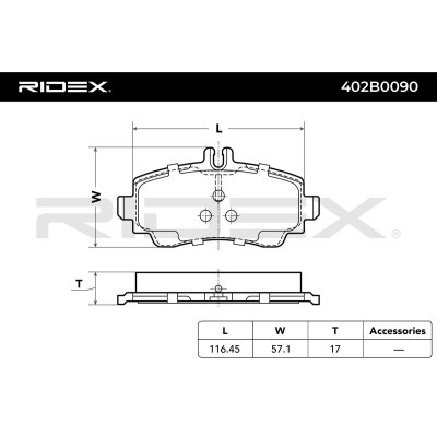 Brake Pads Set RIDEX 402B0090 402B0090 - photo 3