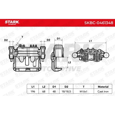 Brake Caliper Stark SKBC-0461348 SKBC-0461348 - photo 3