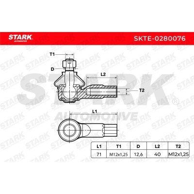 Tie Rod End Stark SKTE-0280076 SKTE-0280076 - photo 5