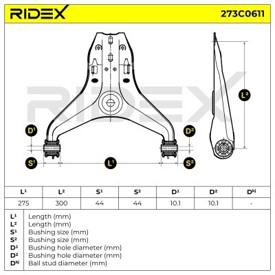 Control Arm RIDEX 273C0611 273C0611 - photo 6