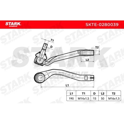 Tie Rod End Stark SKTE-0280039 SKTE-0280039 - photo 6