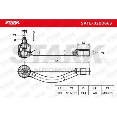 Tie Rod End Stark SKTE-0280663 SKTE-0280663 - photo 7