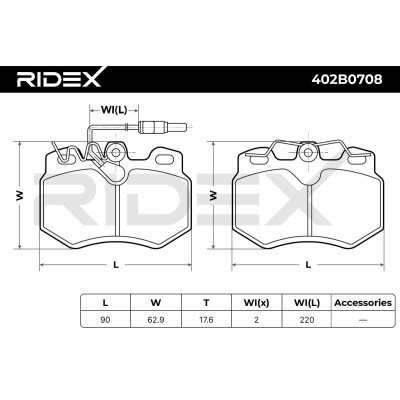 Brake Pads Set RIDEX 402B0708 402B0708 - photo 6