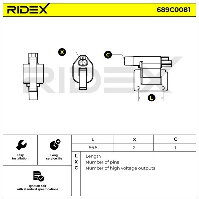 Ignition Coil RIDEX 689C0081 689C0081 - photo 5