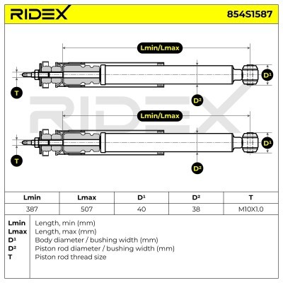 Shock Absorber RIDEX 854S1587 854S1587 - photo 7