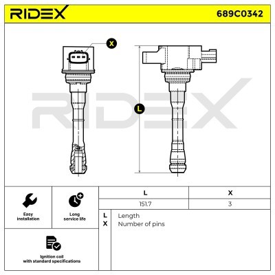 Ignition Coil RIDEX 689C0342 689C0342 - photo 6
