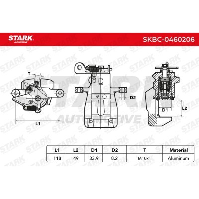 Brake Caliper Stark SKBC-0460206 SKBC-0460206 - photo 4