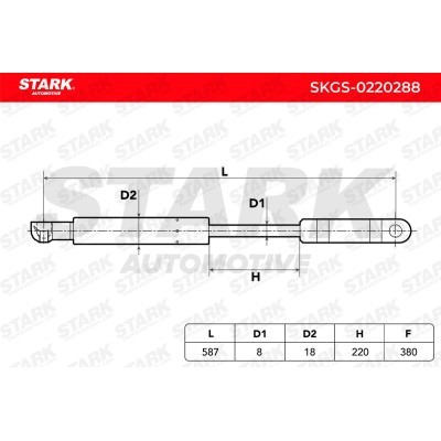 Gas Spring, boot-/cargo area Stark SKGS-0220288 SKGS-0220288 - photo 5