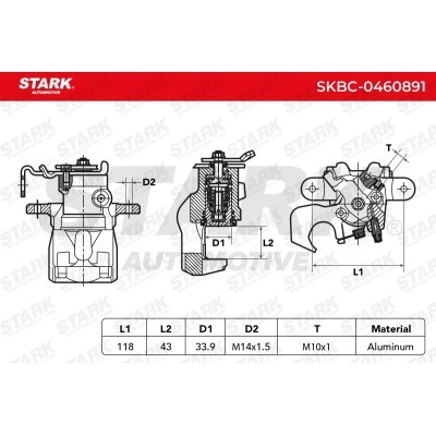 Brake Caliper Stark SKBC-0460891 SKBC-0460891 - photo 6