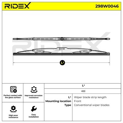 Wiper Blade RIDEX 298W0046 298W0046 - photo 5