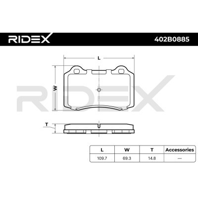 Brake Pads Set RIDEX 402B0885 402B0885 - photo 11