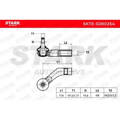 Tie Rod End Stark SKTE-0280254 SKTE-0280254 - photo 5