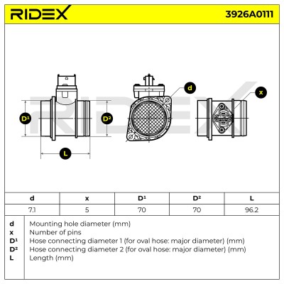 Air Mass Sensor RIDEX 3926A0111 3926A0111 - photo 6