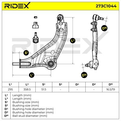Control Arm RIDEX 273C1044 273C1044 - photo 6