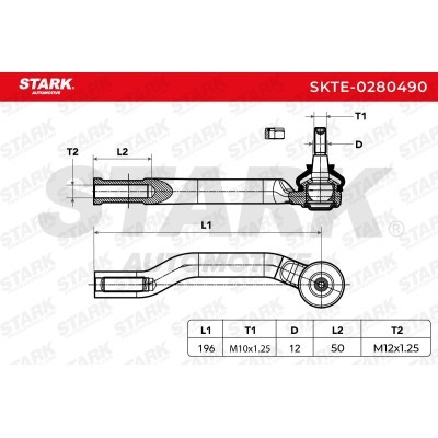 Tie Rod End Stark SKTE-0280490 SKTE-0280490 - photo 5