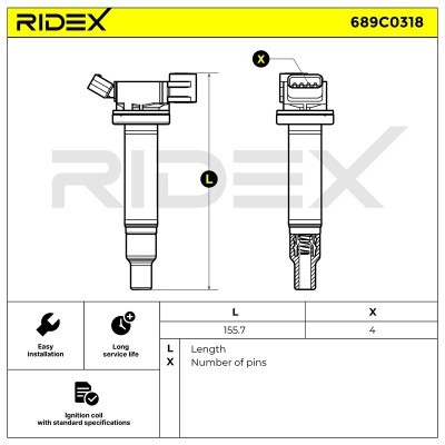 Ignition Coil RIDEX 689C0318 689C0318 - photo 6