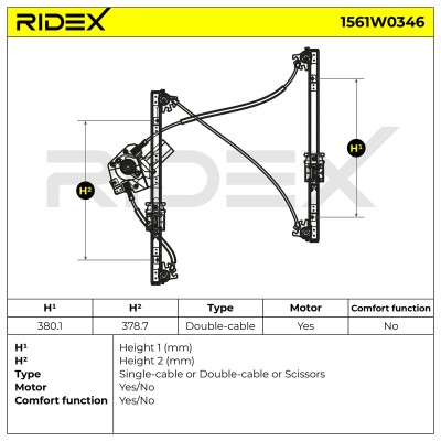 Window Regulator RIDEX 1561W0346 1561W0346 - photo 7
