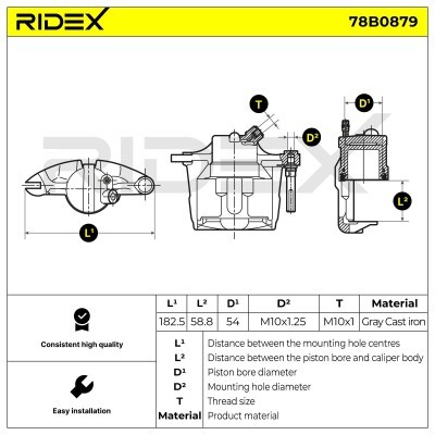 Brake Caliper RIDEX 78B0879 78B0879 - photo 6