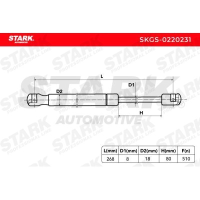 Gas Spring, boot-/cargo area Stark SKGS-0220231 SKGS-0220231 - photo 3