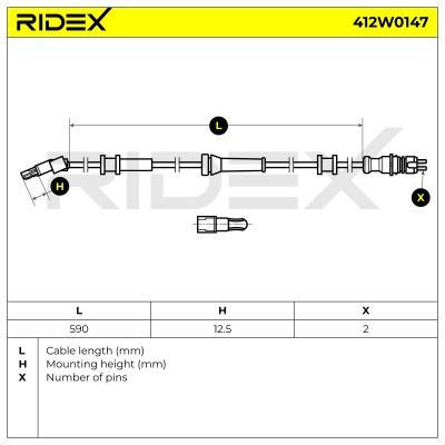ABS Sensor RIDEX 412W0147 412W0147 - photo 7