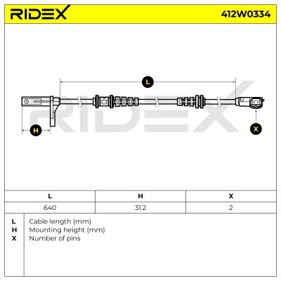 ABS Sensor RIDEX 412W0334 412W0334 - photo 6