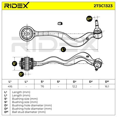 Control Arm RIDEX 273C1323 273C1323 - photo 6