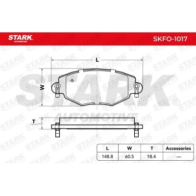 Brake Pads Set Stark SKFO-1017 SKFO-1017 - photo 3