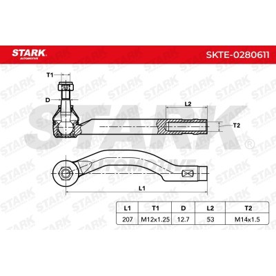 Tie Rod End Stark SKTE-0280611 SKTE-0280611 - photo 8