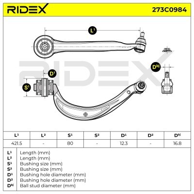 Control Arm RIDEX 273C0984 273C0984 - photo 6