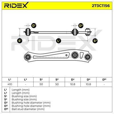 Control Arm RIDEX 273C1156 273C1156 - photo 7