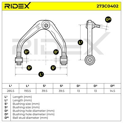 Control Arm RIDEX 273C0402 273C0402 - photo 5