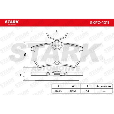 Brake Pads Set Stark SKFO-1011 SKFO-1011 - photo 3