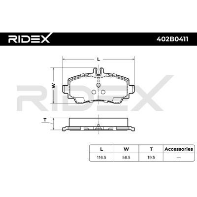 Brake Pads Set RIDEX 402B0411 402B0411 - photo 7
