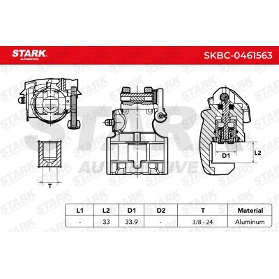 Brake Caliper Stark SKBC-0461563 SKBC-0461563 - photo 3