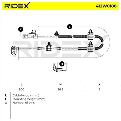 ABS Sensor RIDEX 412W0188 412W0188 - photo 6